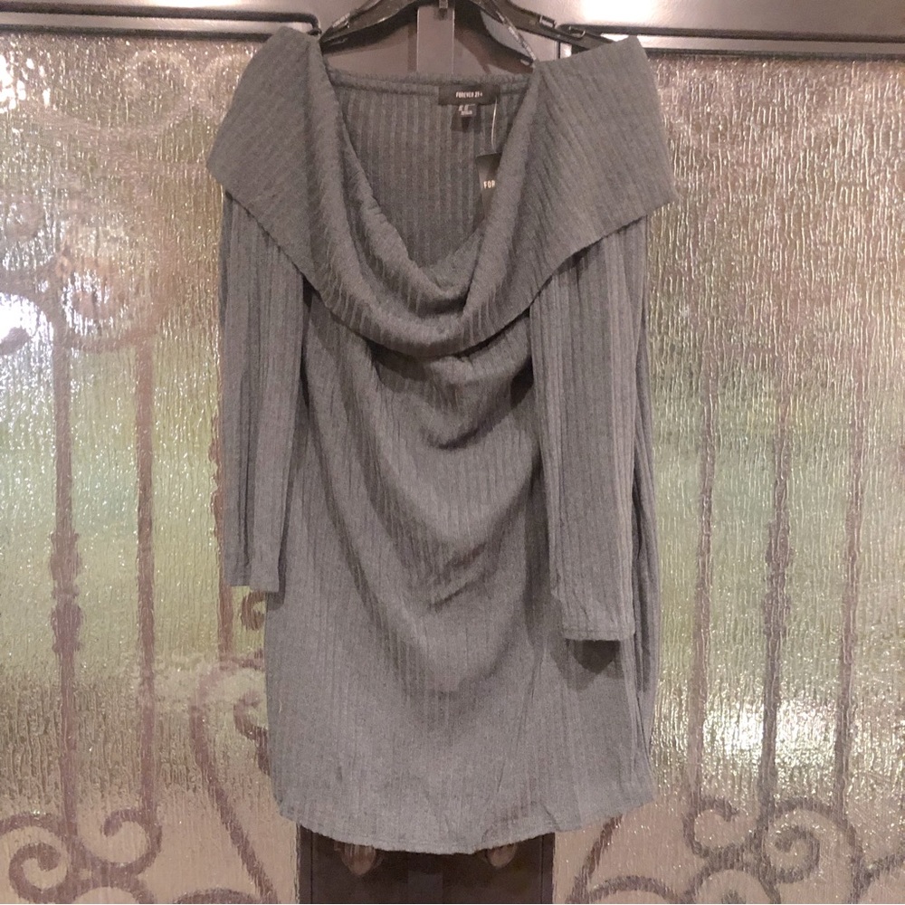 🌺Brand New🌺Forever 21+ Plus Size Ribbed Off the Shoulder  Dress